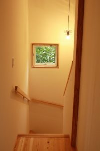 緑化率100％の階段窓